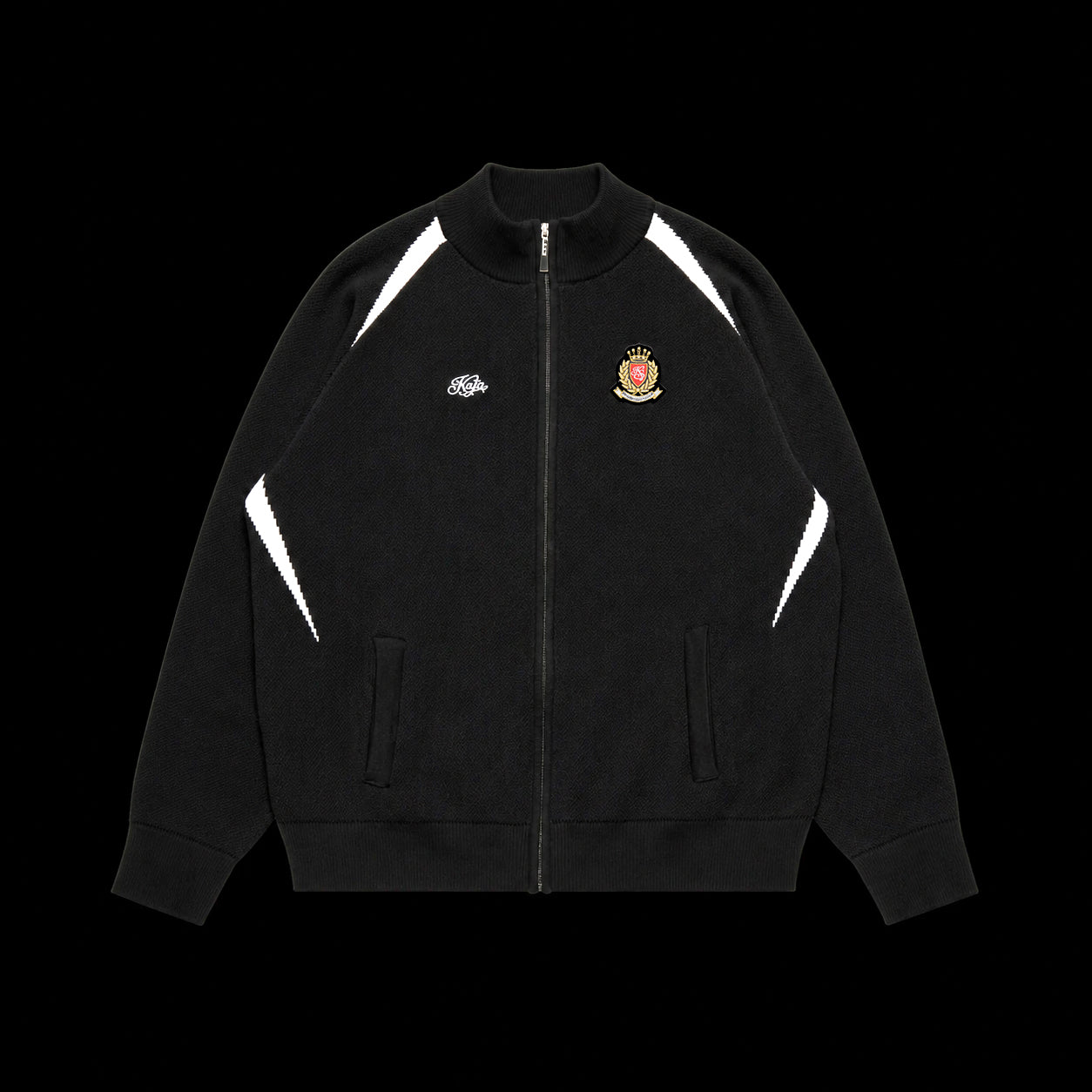 CLUB KNIT ZIPPER (BLACK)