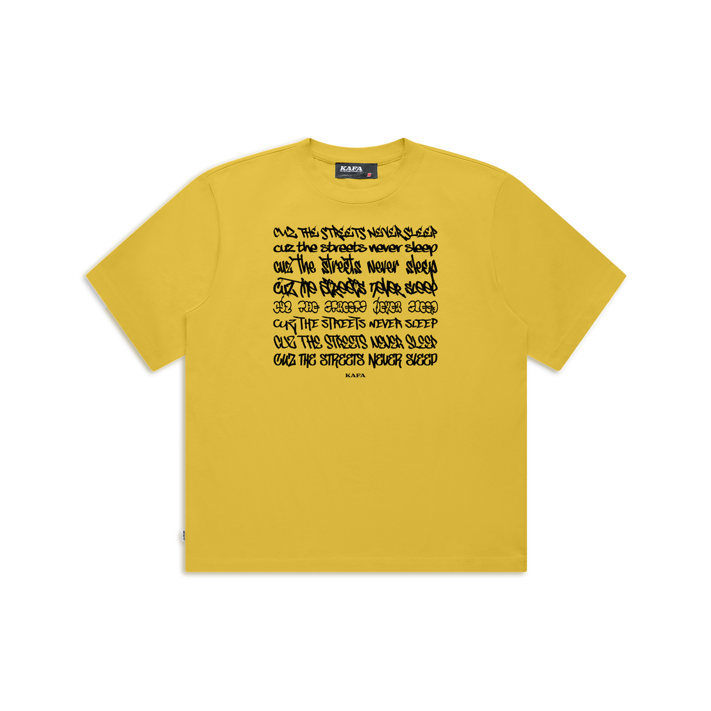 GRAFFITI TEE MUSTARD