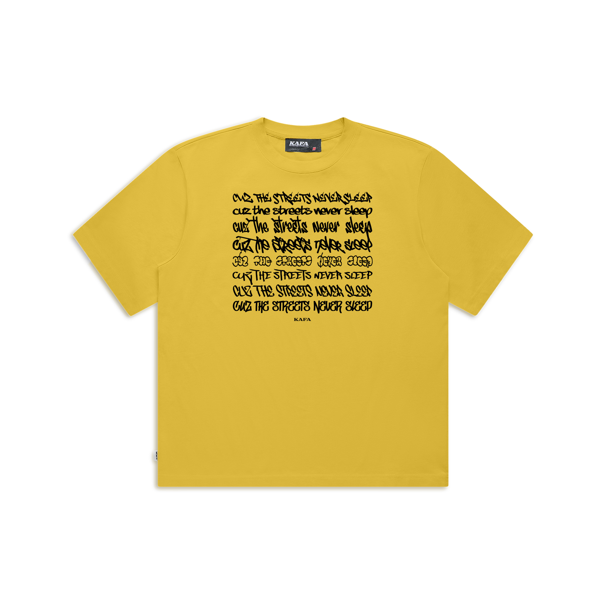 GRAFFITI TEE MUSTARD