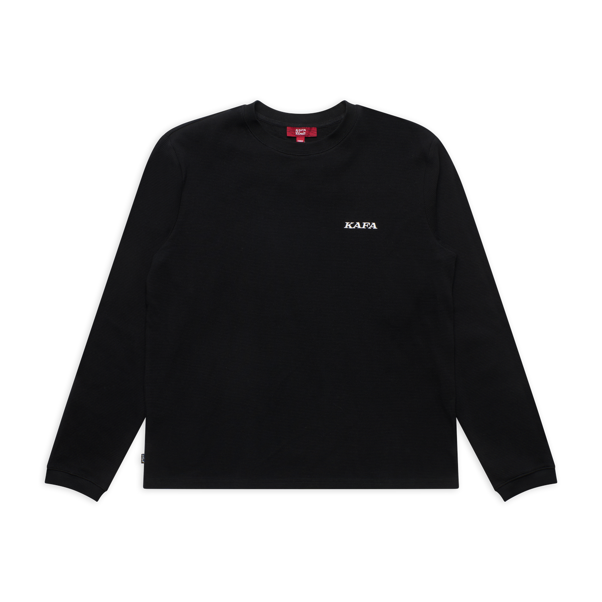K-UNIT WAFFLE KNITLONGSLEEVE (SCHWARZ)