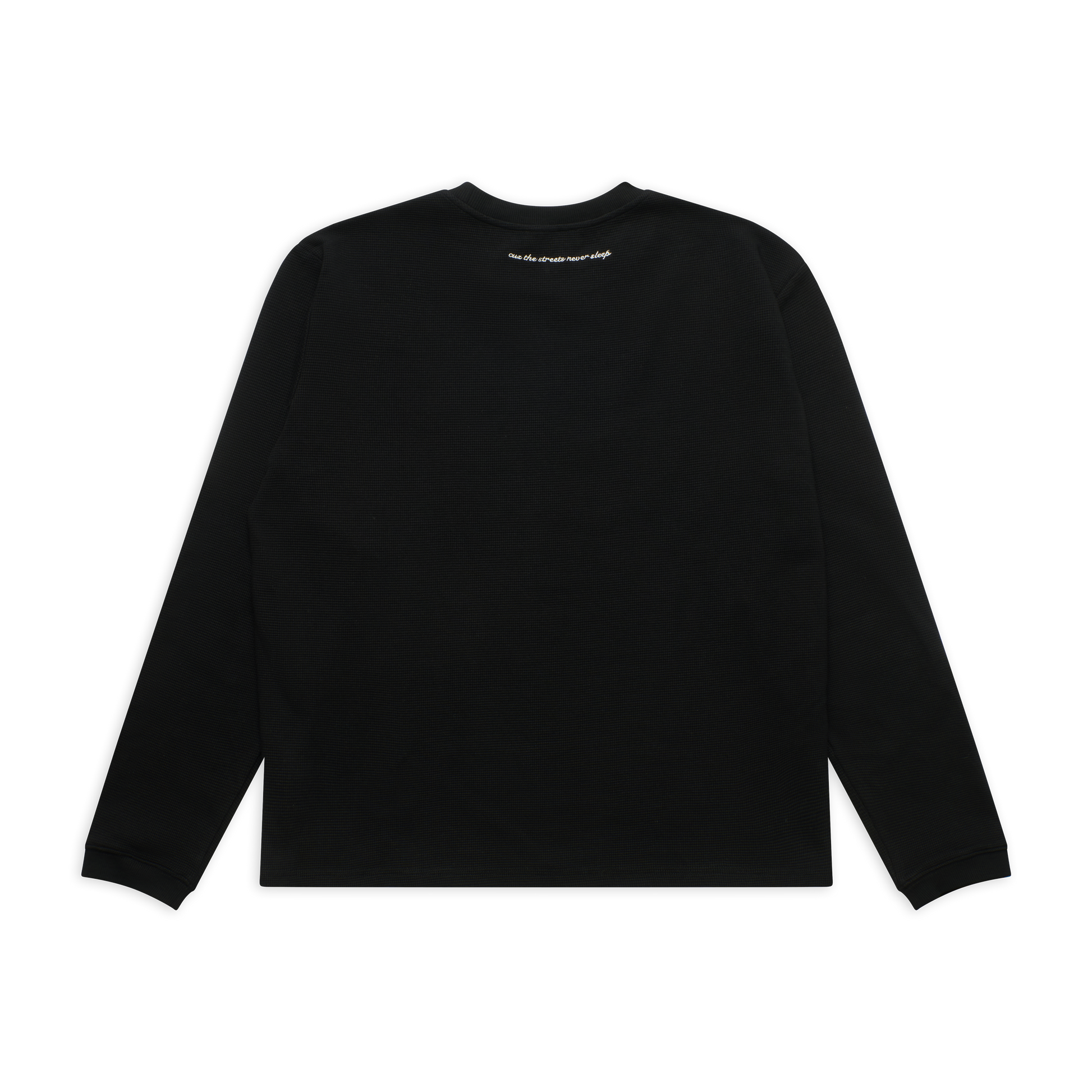 K-UNIT WAFFLE KNITLONGSLEEVE (SCHWARZ)