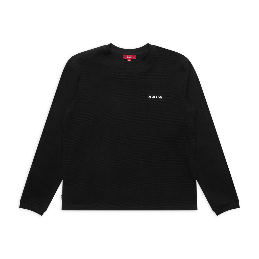 K-UNIT WAFFLE KNIT LONGSLEEVE (SCHWARZ)