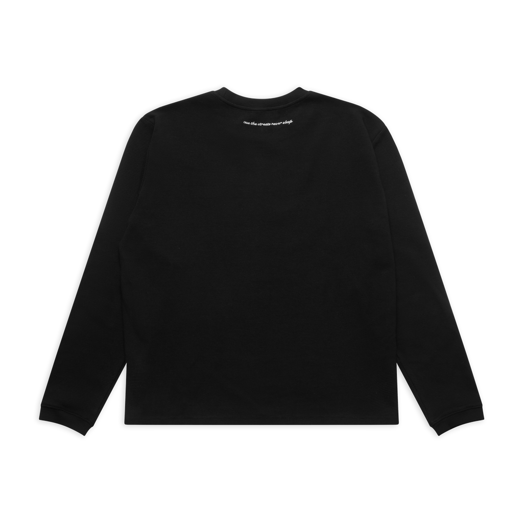 K-UNIT WAFFLE KNIT LONGSLEEVE (SCHWARZ)