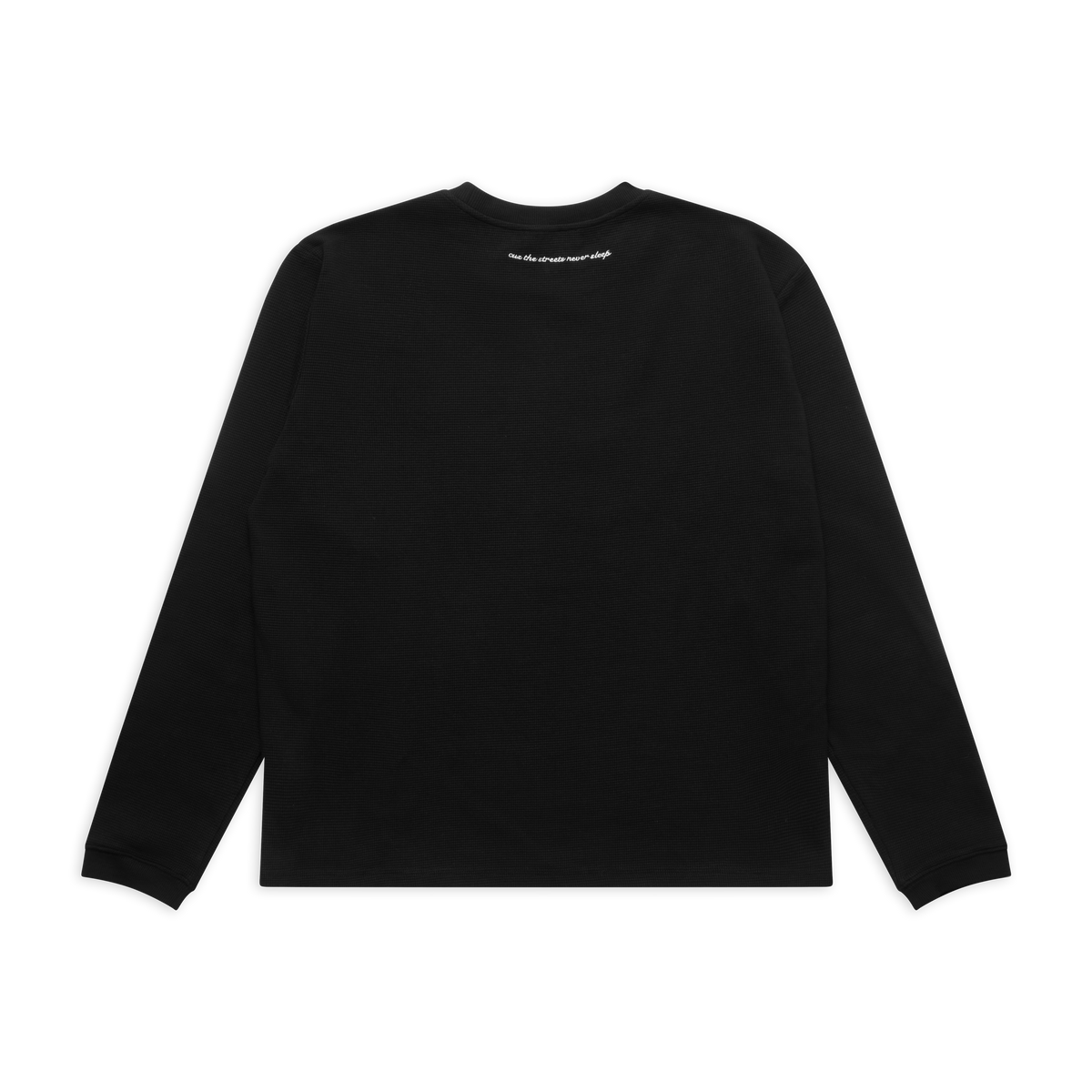 K-UNIT WAFFLE KNIT LONGSLEEVE (SCHWARZ)